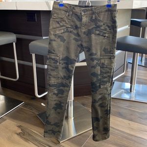 Hudson Colby Ankle Skinny Cargo in Camo Denim -Size 25